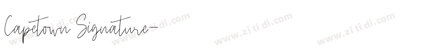 Capetown Signature字体转换